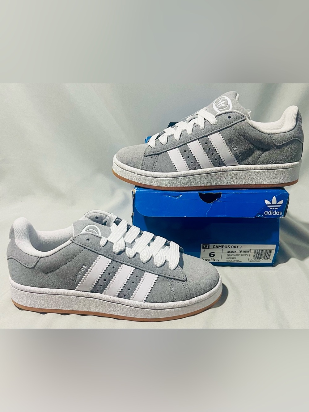 Adidas Kids' Campus Grey Suede Sneakers
